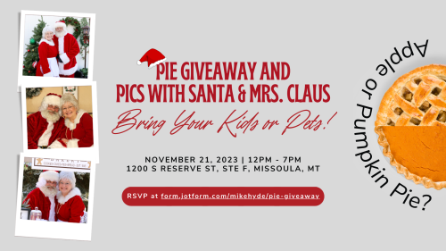 Pie Giveaway and Pics with Santa & Mrs. Claus