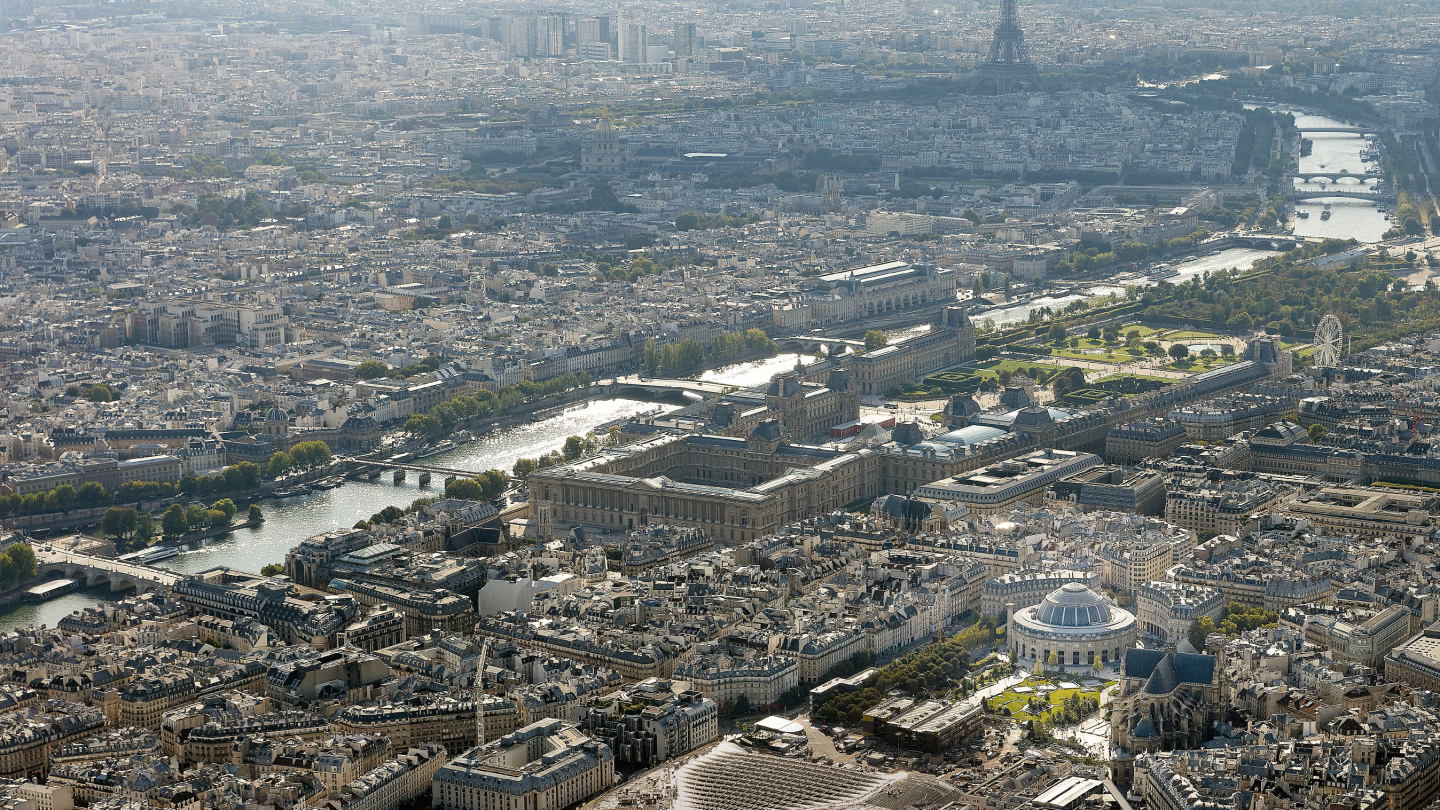 Vue de paris Pinault Collection Bourse de Commerce